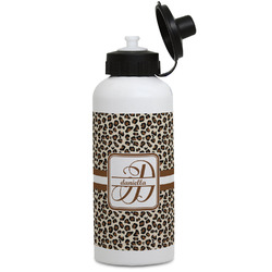 Leopard Print Water Bottles - Aluminum - 20 oz - White (Personalized)