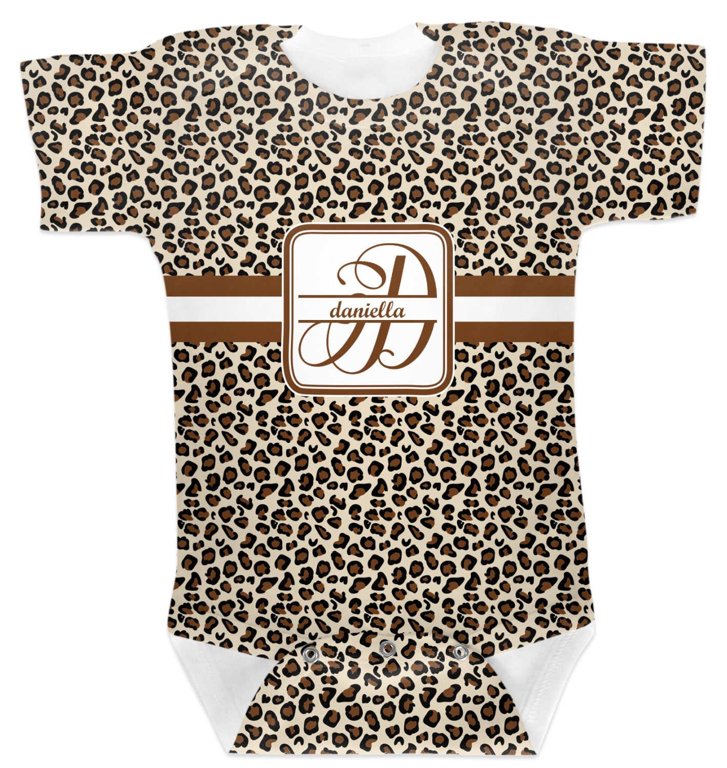 leopard print baby bodysuit