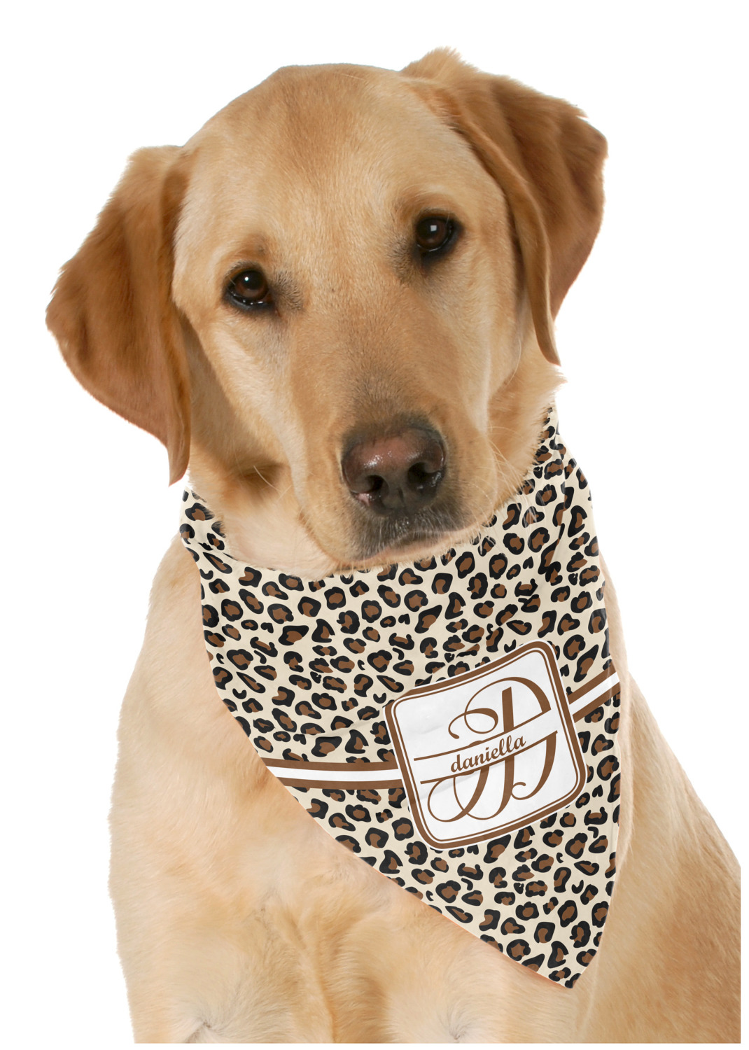 Leopard print dog store bandana