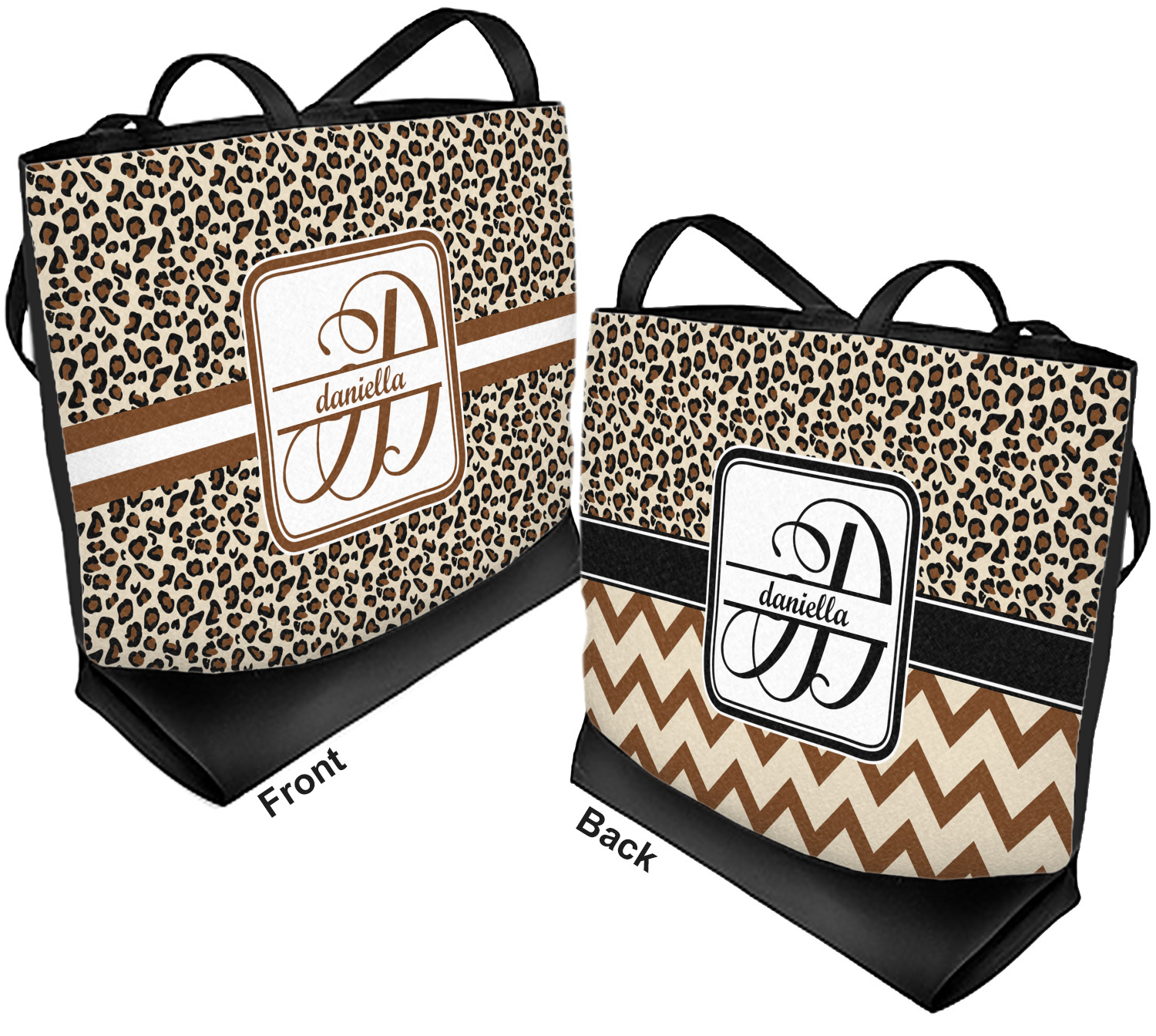 leopard print beach tote