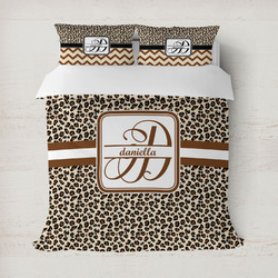 Leopard Print Duvet Cover Set - Full / Queen (Personalized)