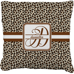 Leopard Print Faux-Linen Throw Pillow 26" (Personalized)