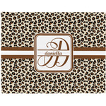 Leopard Print Woven Fabric Placemat - Twill w/ Name and Initial