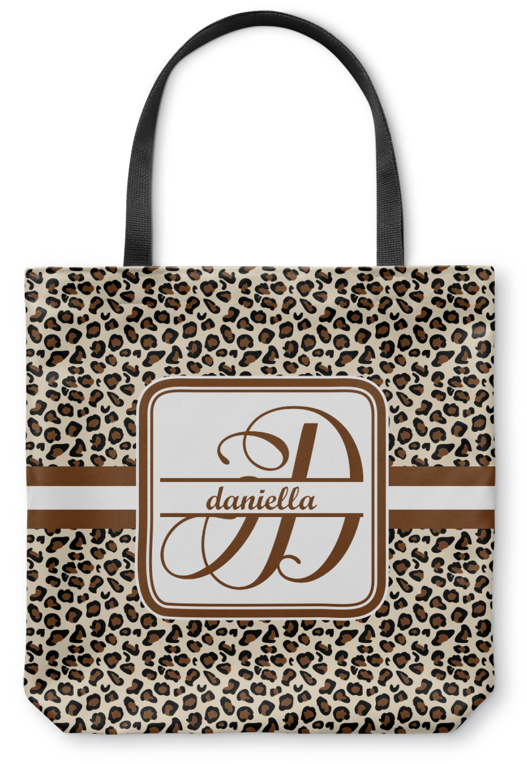 leopard print canvas tote