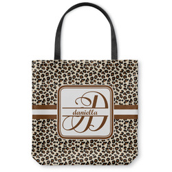 Leopard Print Canvas Tote Bag - Large - 18"x18" (Personalized)