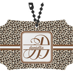 Leopard Print Rear View Mirror Ornament (Personalized)