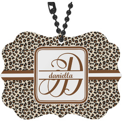 Leopard Print Rear View Mirror Charm (Personalized)