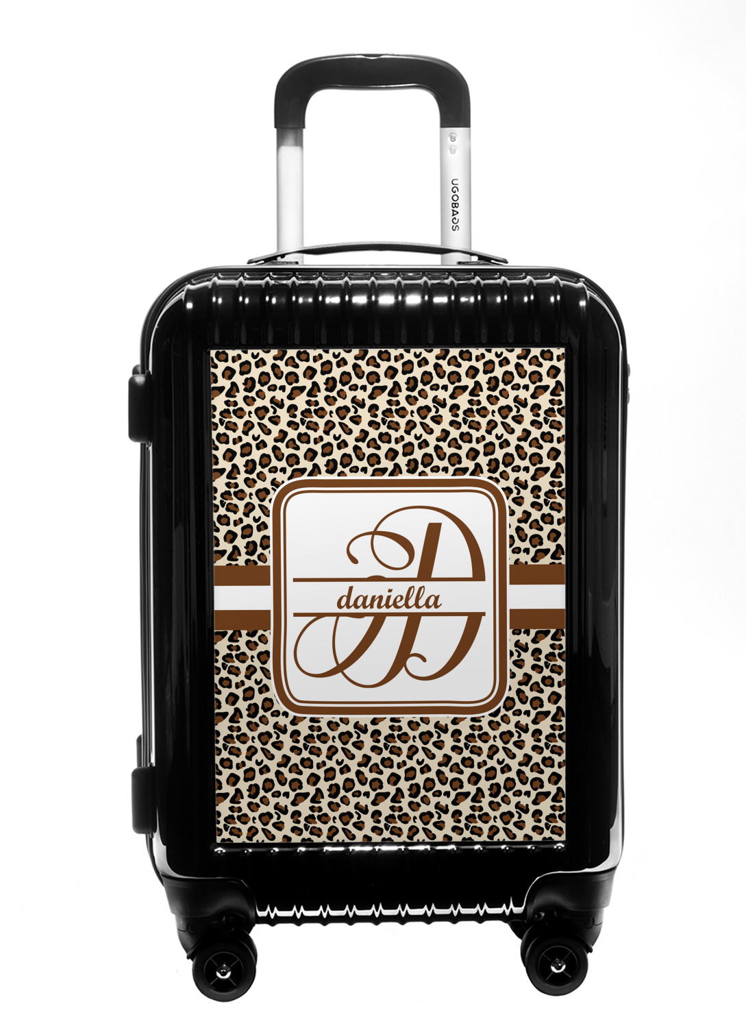 leopard print hard shell suitcase