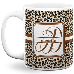 Leopard Print 11 Oz Coffee Mug - White (Personalized)