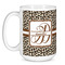 Leopard Print Coffee Mug - 15 oz - White