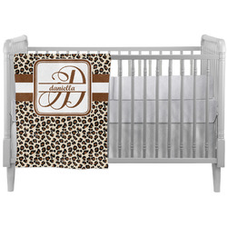 Leopard Print Crib Comforter / Quilt (Personalized)