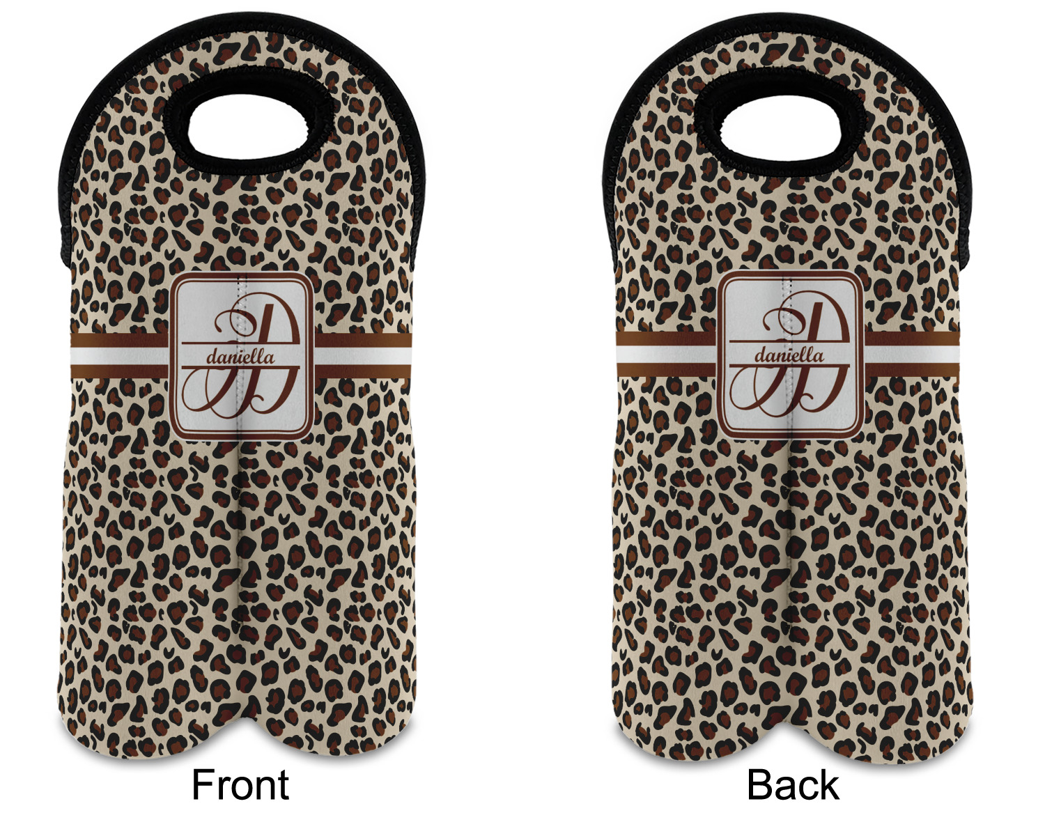 leopard print wine bag