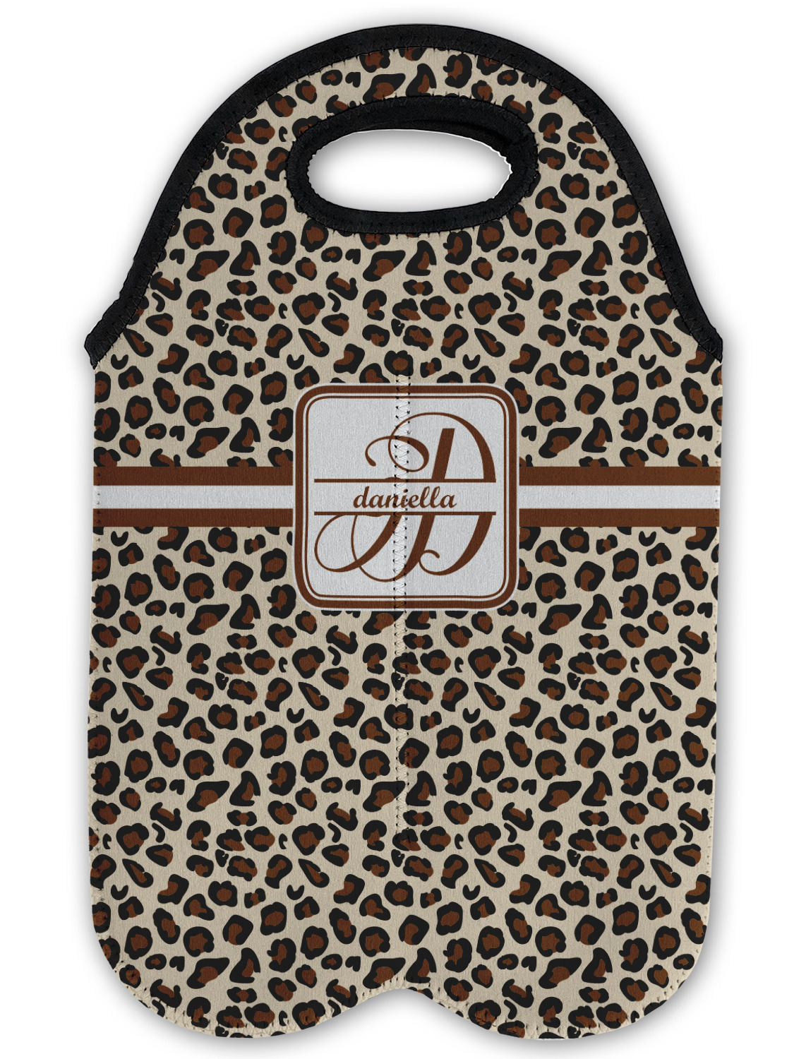 leopard print wine bag