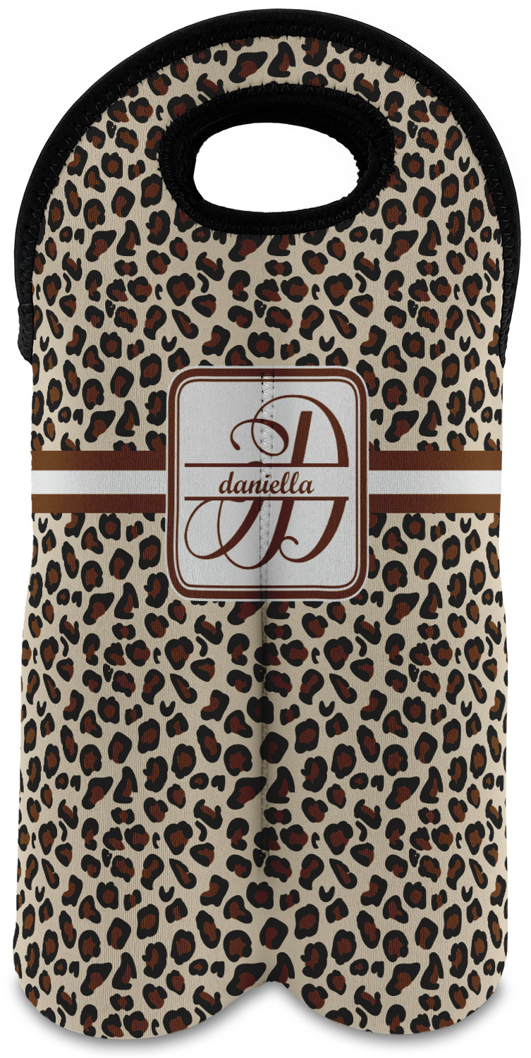 leopard print wine bag