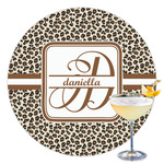 Leopard Print Printed Drink Topper - 3.5" (Personalized)