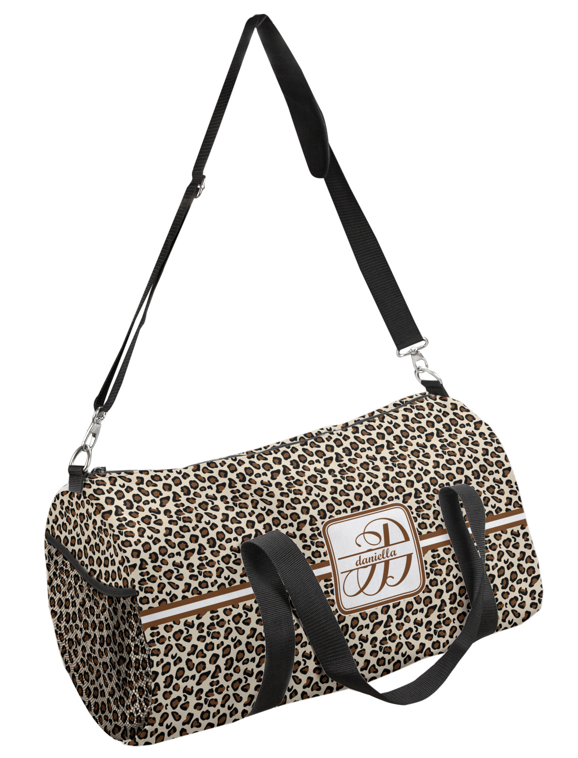 leopard print duffle bag