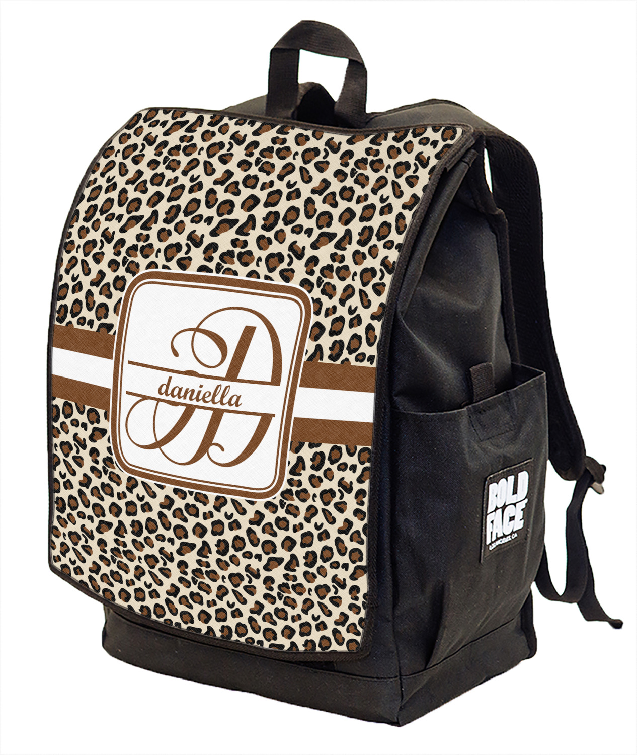 fluffy leopard backpack