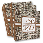 Leopard Print 3 Ring Binder - Full Wrap (Personalized)