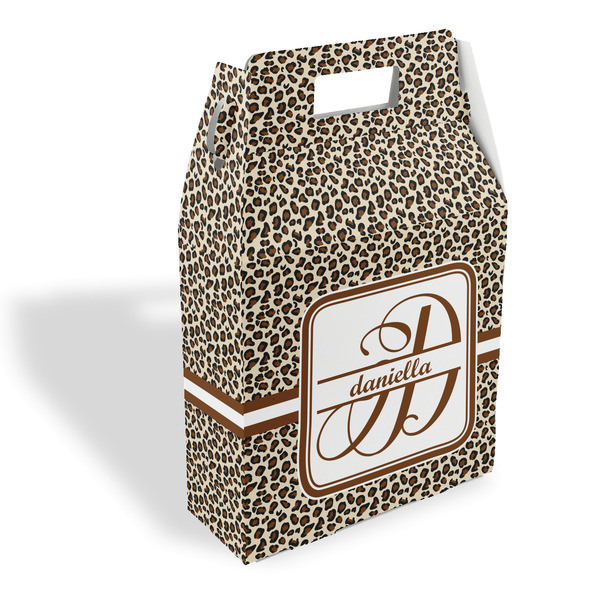 Custom Leopard Print Gable Favor Box (Personalized)