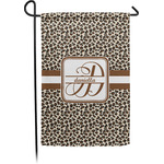 Leopard Print Small Garden Flag - Double Sided w/ Name and Initial