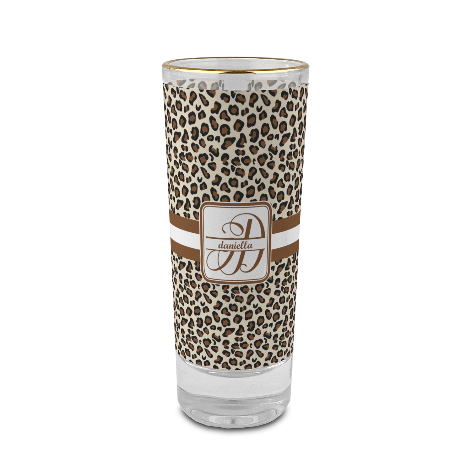 leopard shot glasses