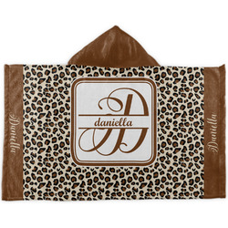 Leopard Print Kids Hooded Towel (Personalized)