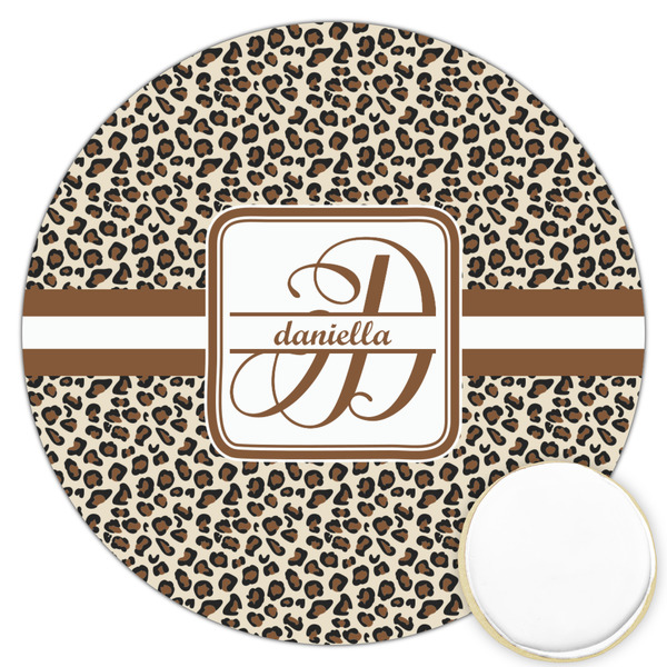 Custom Leopard Print Printed Cookie Topper - 3.25" (Personalized)