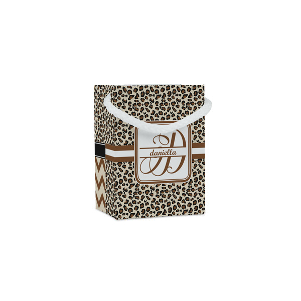 Custom Leopard Print Jewelry Gift Bags - Matte (Personalized)