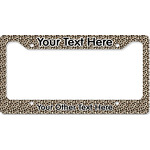 Leopard Print License Plate Frame - Style B (Personalized)