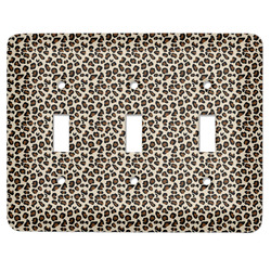 Leopard Print Light Switch Cover (3 Toggle Plate)