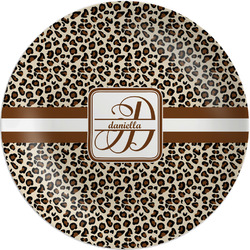 Leopard Print Melamine Plate (Personalized)