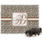 Leopard Print Microfleece Dog Blanket - Large