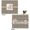 Leopard Print Microfleece Dog Blanket - Large- Front & Back