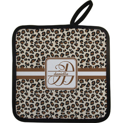 Leopard Print Pot Holder w/ Name and Initial