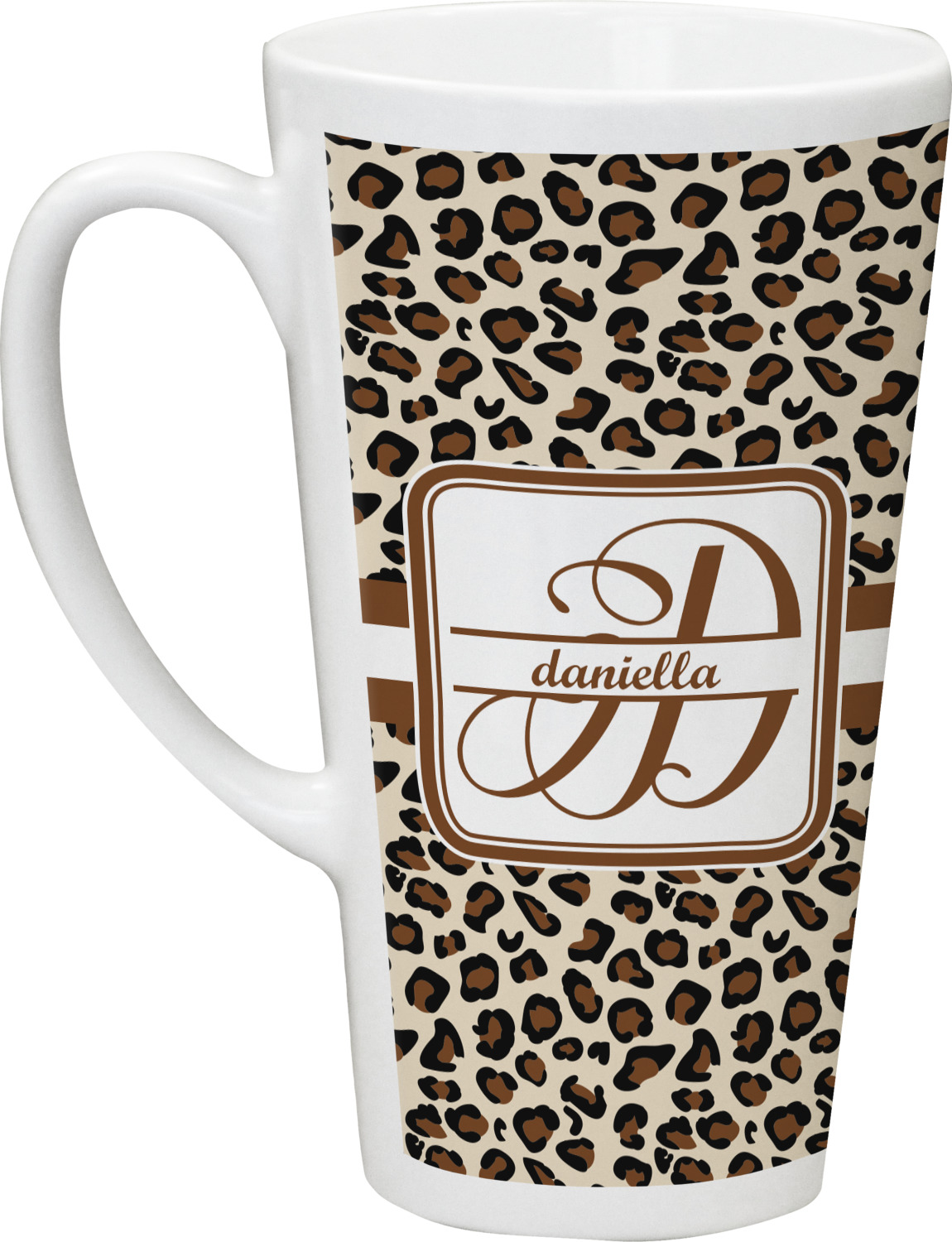 Leopard Print Latte Mug Personalized Youcustomizeit