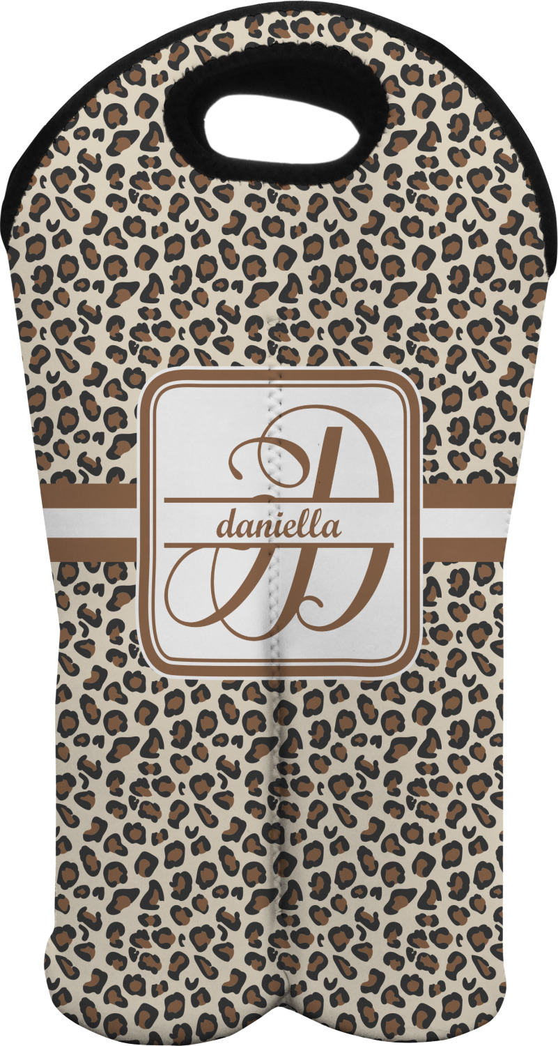 leopard print wine bag