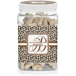 Leopard Print Dog Treat Jar (Personalized)