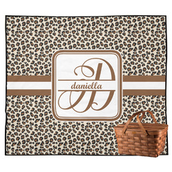 Leopard Print Outdoor Picnic Blanket (Personalized)