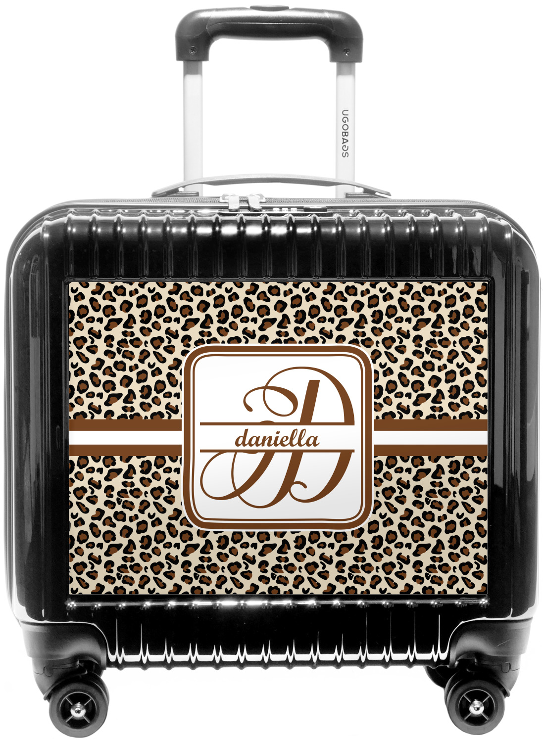 leopard print hand luggage case