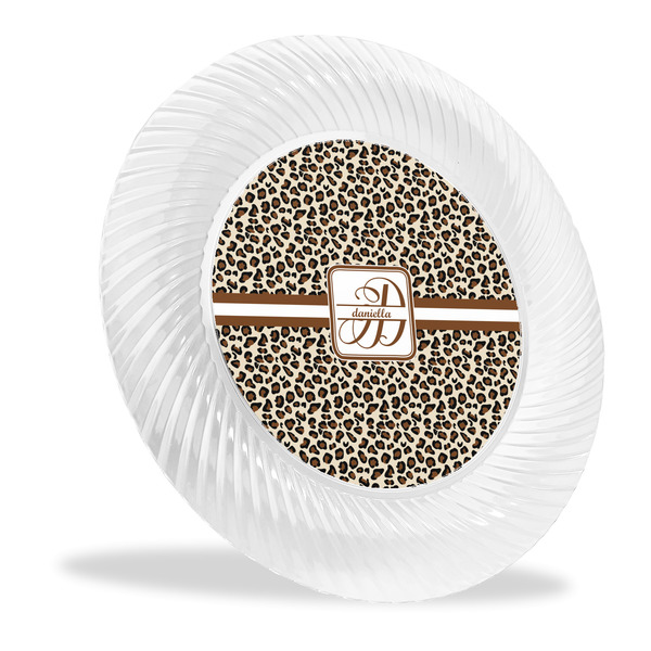 Custom Leopard Print Plastic Party Dinner Plates - 10" (Personalized)