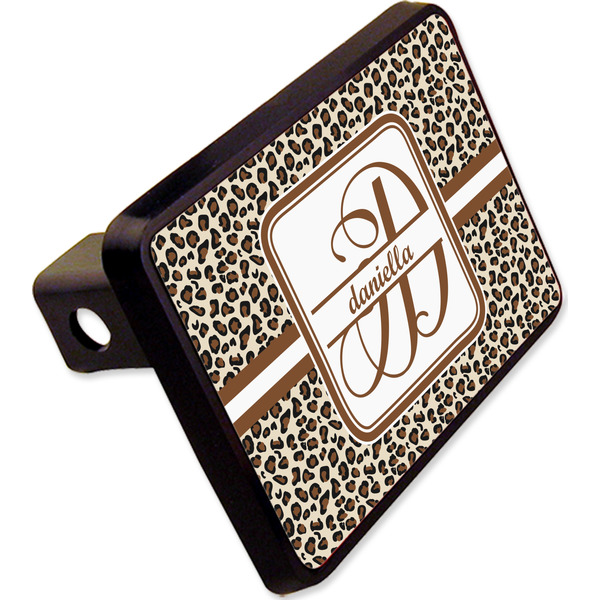 Custom Leopard Print Rectangular Trailer Hitch Cover - 2" (Personalized)