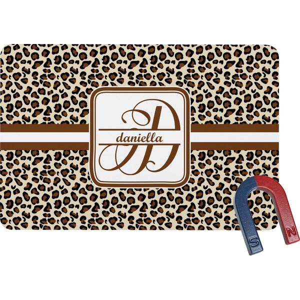 Custom Leopard Print Rectangular Fridge Magnet (Personalized)