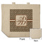 Leopard Print Reusable Cotton Grocery Bag - Front & Back View