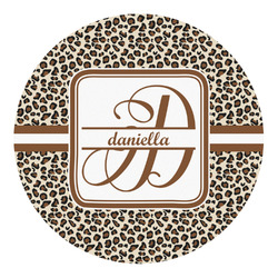 Leopard Print Round Decal - Large (Personalized)