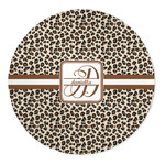 Leopard Print 5' Round Indoor Area Rug (Personalized)