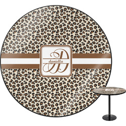 Leopard Print Round Table - 30" (Personalized)