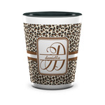 Leopard Print Ceramic Shot Glass - 1.5 oz - Two Tone - Single (Personalized)