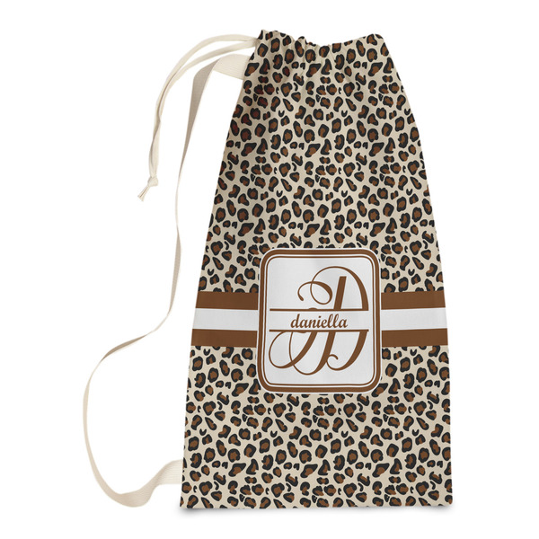 Custom Leopard Print Laundry Bags - Small (Personalized)