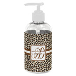 Leopard Print Plastic Soap / Lotion Dispenser (8 oz - Small - White) (Personalized)