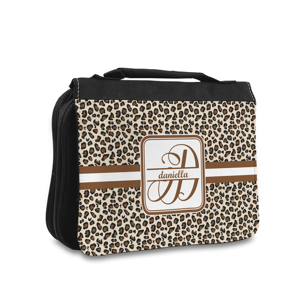 Custom Leopard Print Toiletry Bag - Small (Personalized)